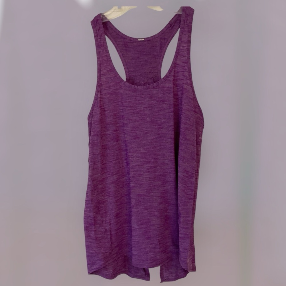 Lululemon Split Back Hem and Tie Tank Top, Lightweight, Purple, Sz Small
